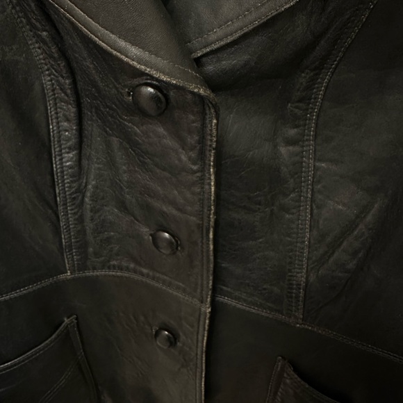 Vintage black leather jacket - Picture 9 of 9
